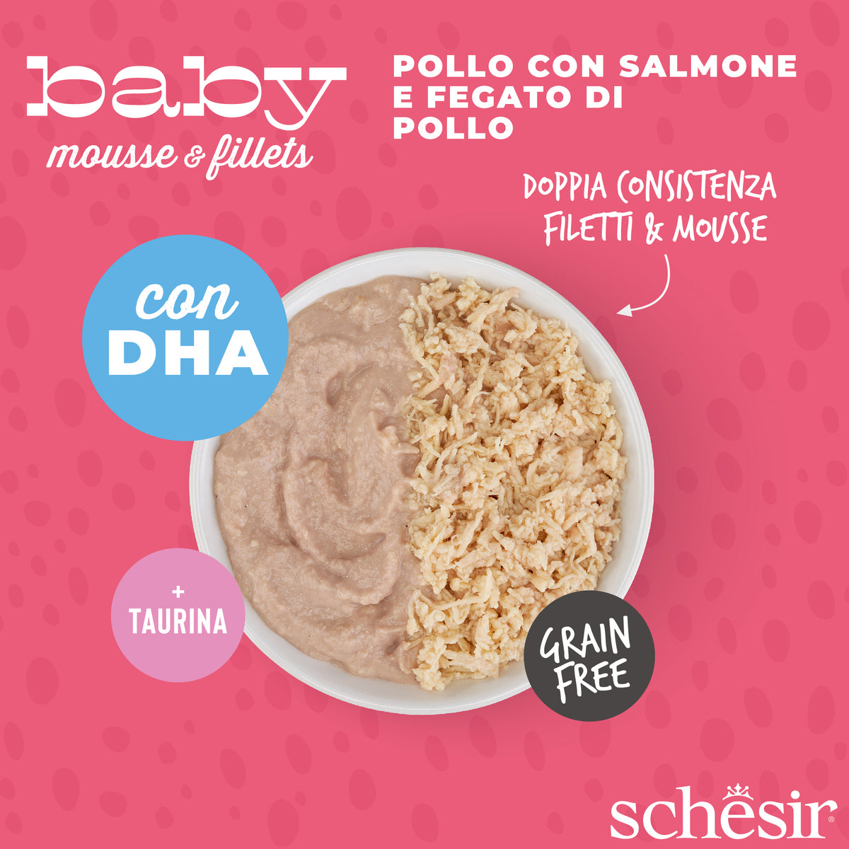 Schesir Baby Mousse e Fillets Pollo Salm 3 -55 g