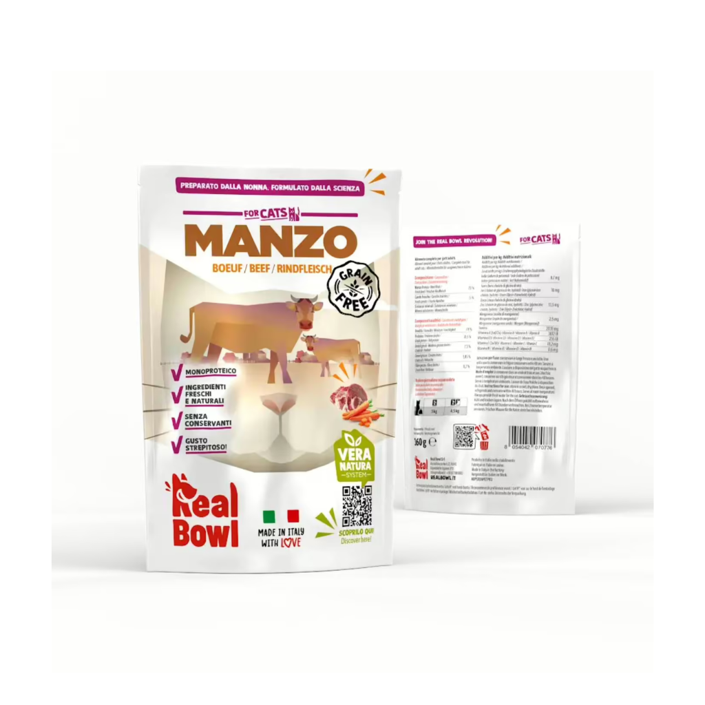 Real Bowl Busta Cat Manzo 160 g