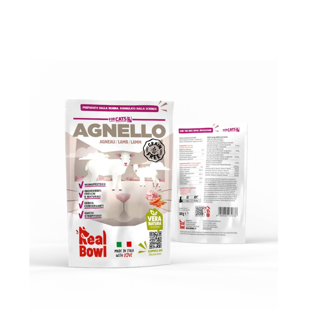 Real Bowl Busta Cat Agnello 160 g