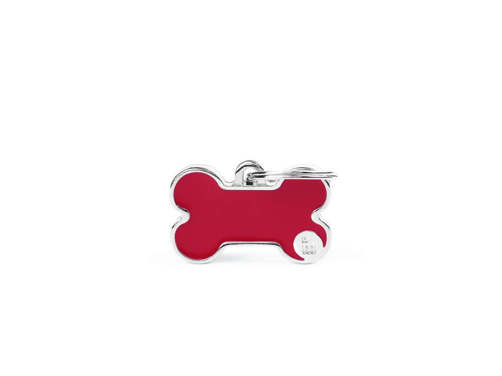 Medaglietta Basic Handmade Osso XL Rosso
