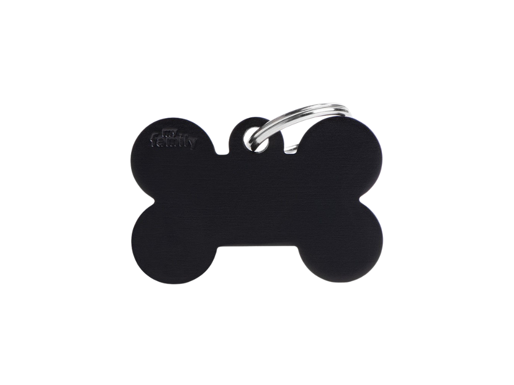 Medaglietta BIG Bone Aluminium Nero