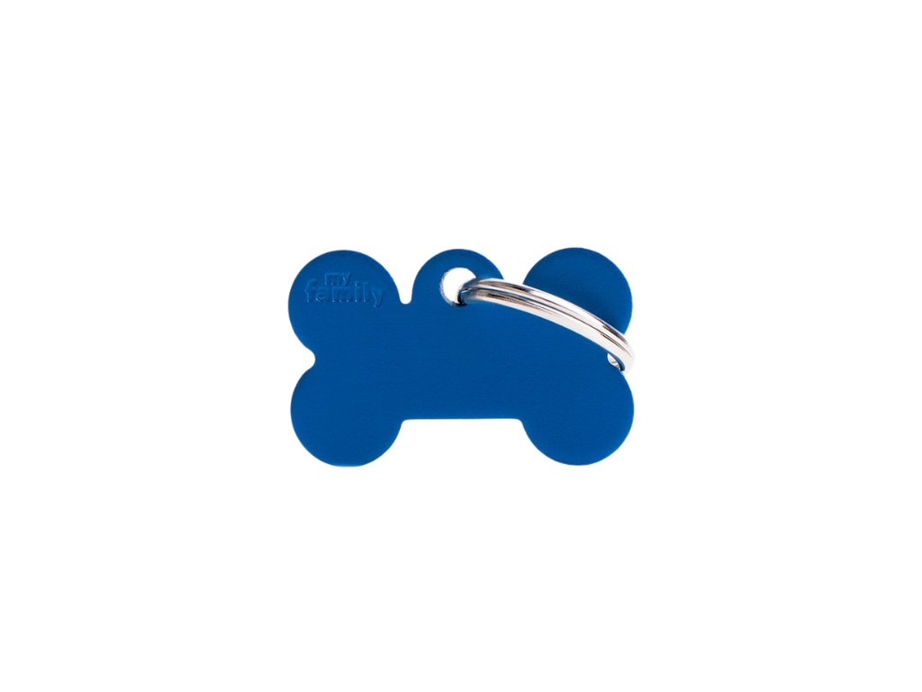 Medaglietta Basic Osso Piccolo in Alluminio Blu