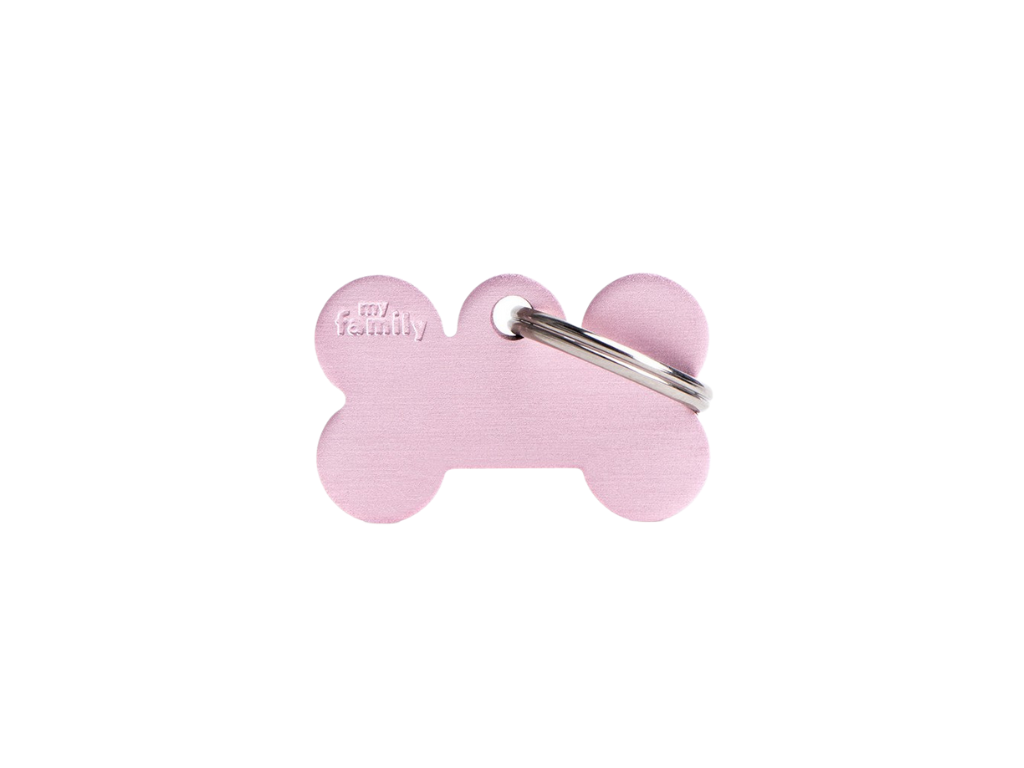 Medaglietta Basic Osso Piccolo in Alluminio Rosa