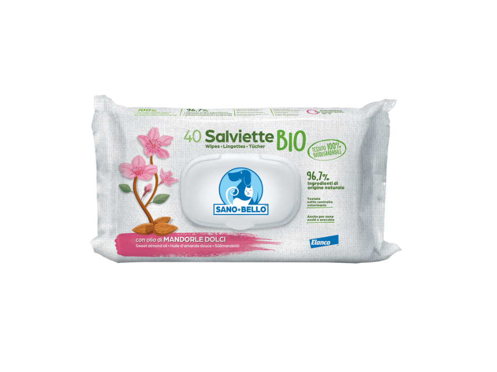 Salviette Bio Olio di Mandorle Dolci 40 pz