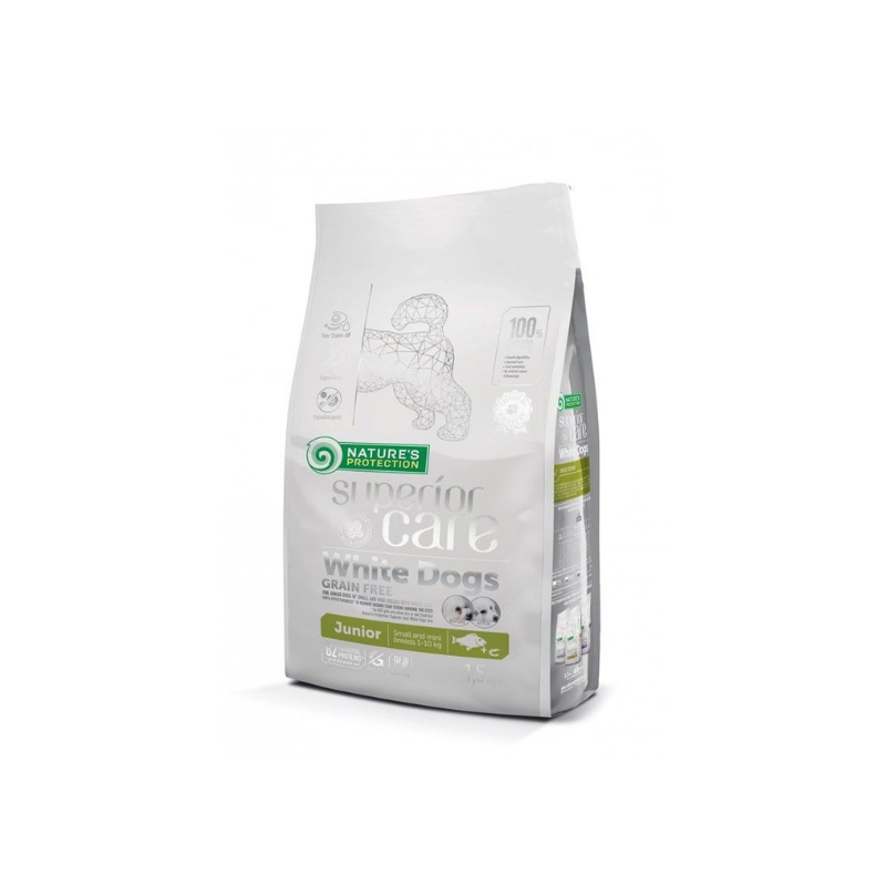 Nature's Protection White Dog Junior Small Breed | White Fish 1,5 kg