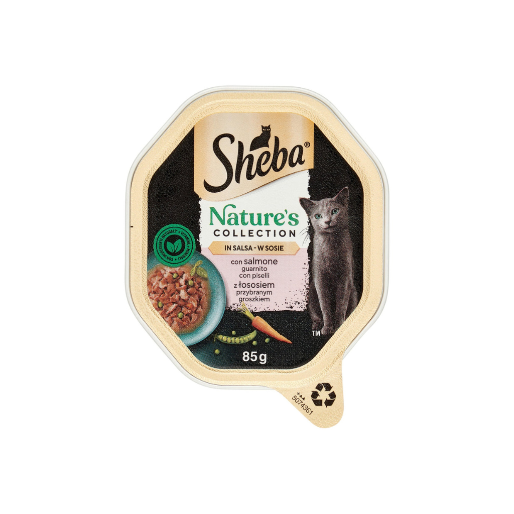 Sheba Nature's Collection Salmone Guarnito con Piselli in Salsa 85 g