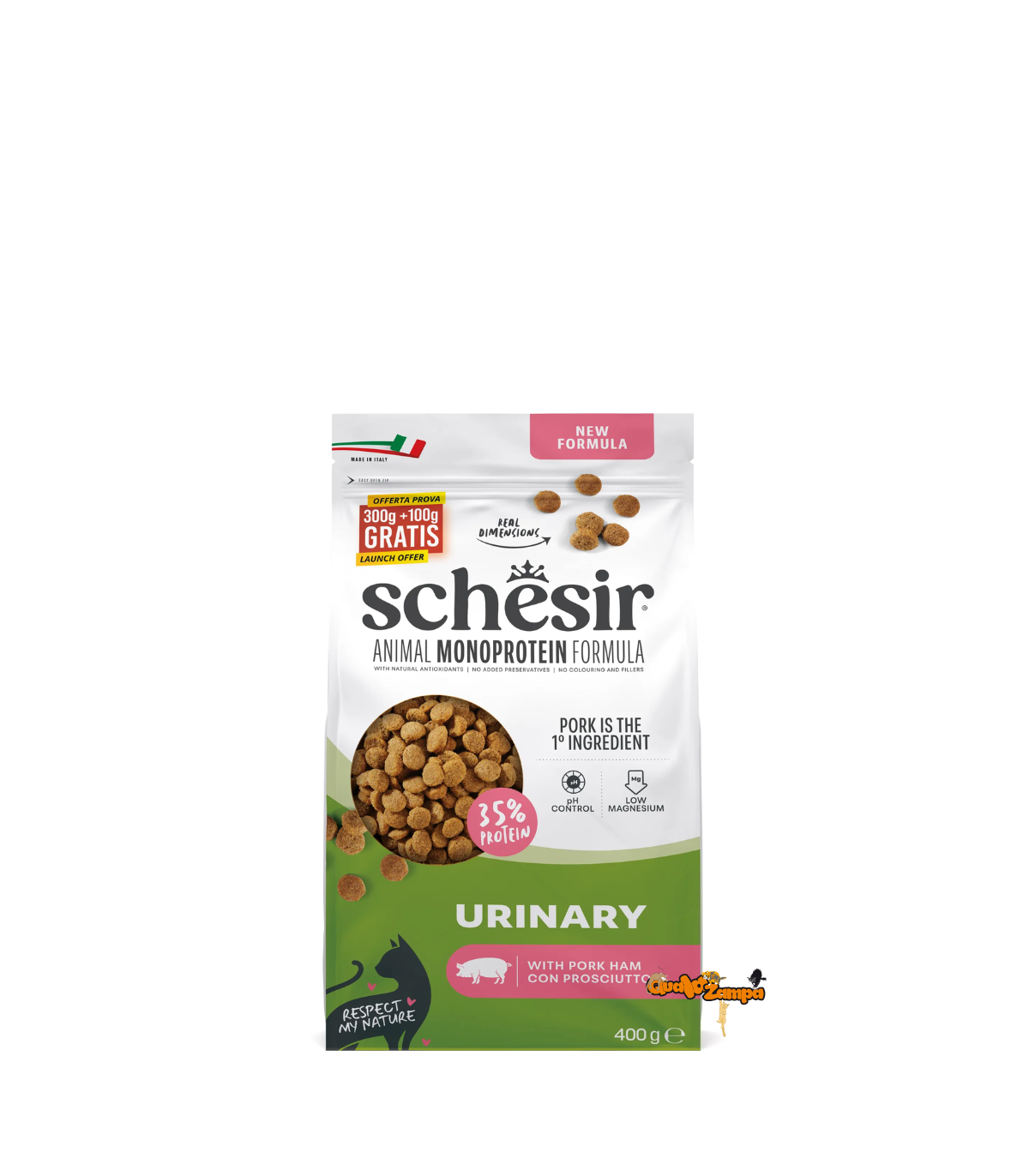 Schesir Cat Monoprotein Formula Urinary Prosciutto 400 g