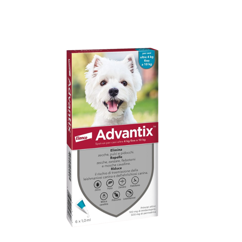 Advantix Spot On da 6 Fiale 4-10 kg 1 ml