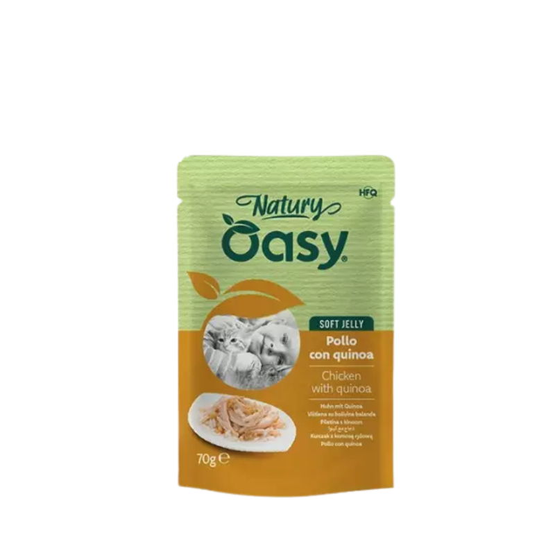 Oasy Cat Soft Jelly - Pollo con Quinoa Busta 70 g