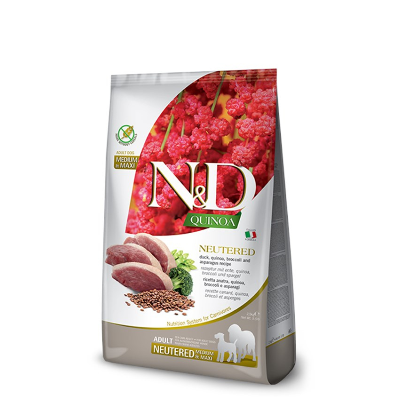 Farmina N&D Dog Quinoa Duck Neutered Md/maxi 12 kg.