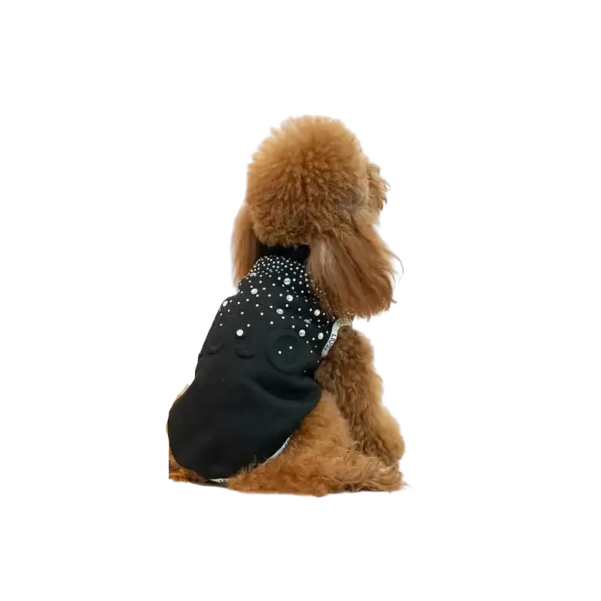 LIU JO FELPA LOGO E BRILLANTINI NERO - L