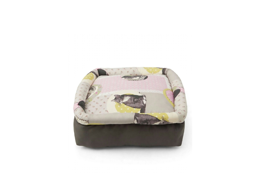Alba Cuscino Pouf Quadrato Cats 50x50x18 cm