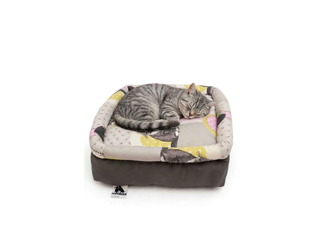 Alba Cuscino Pouf Quadrato Cats 50x50x18 cm