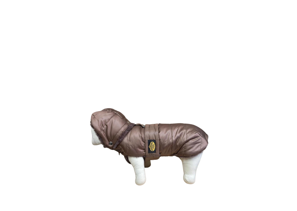Fashion Dog Cappotto Trapuntato con Fodera in Eco Pelliccia 51 Marrone