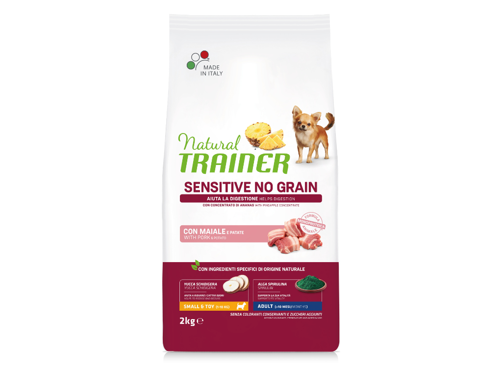 Natural Trainer Adult Mini No Grain Maiale Patate 2 kg