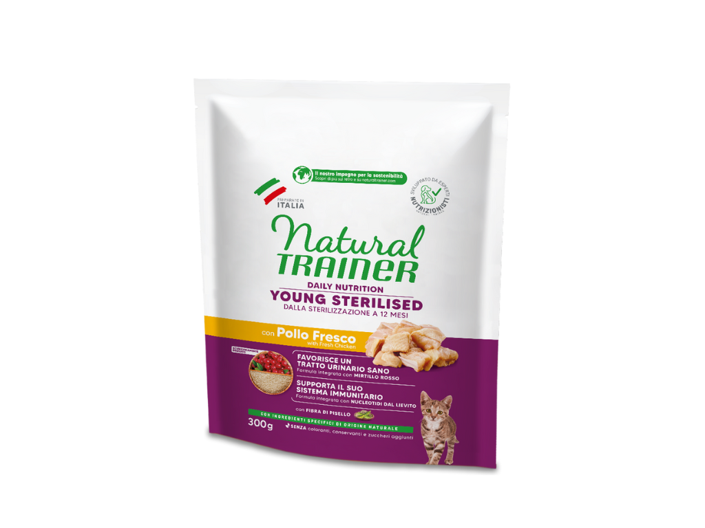 Natural Trainer Cat Young Sterilised Chicken 300 g