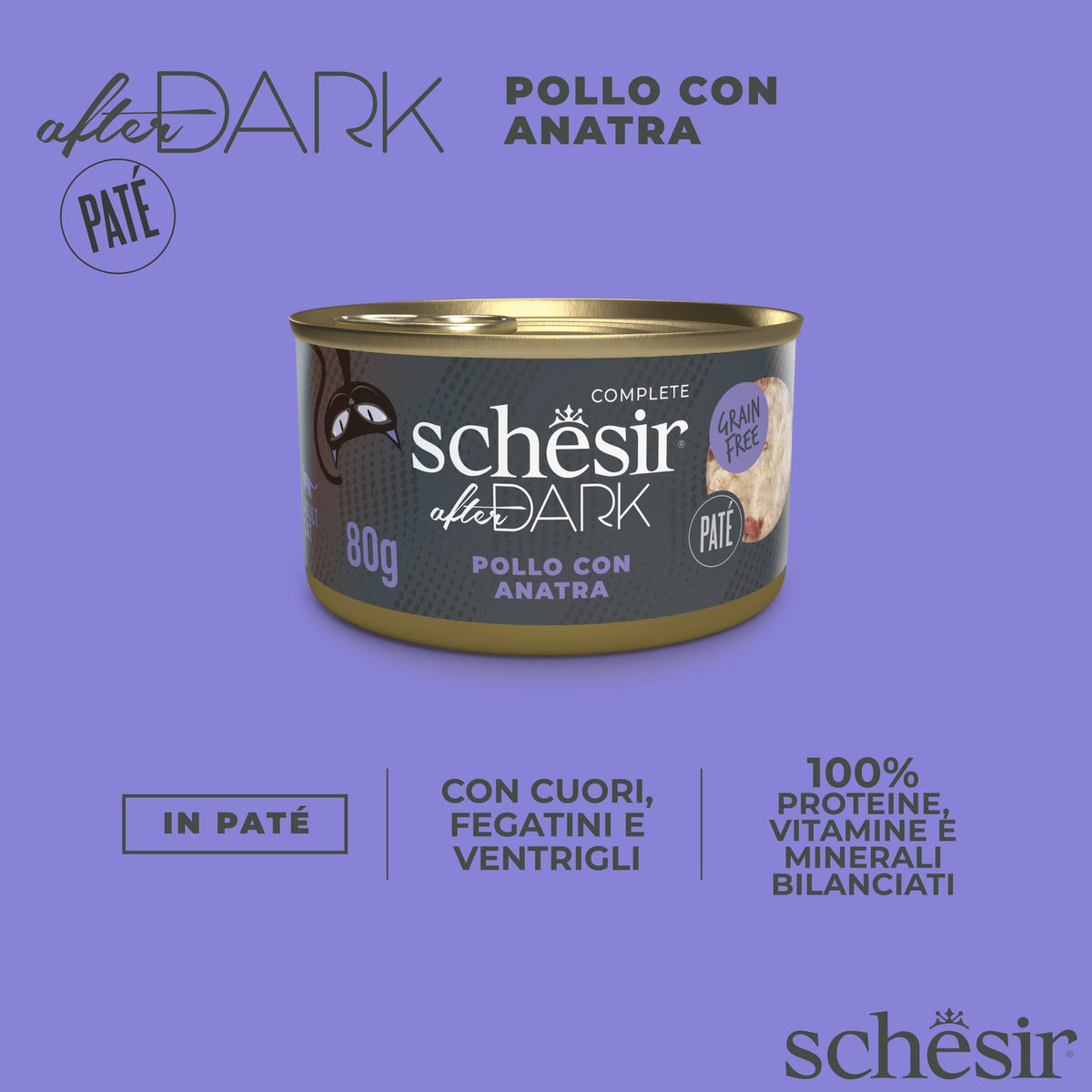 Schesir Pollo Anatra 80 g Filetti