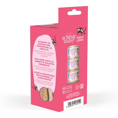 Schesir Baby Mousse e Fillets Pollo Salm 3 -55 g