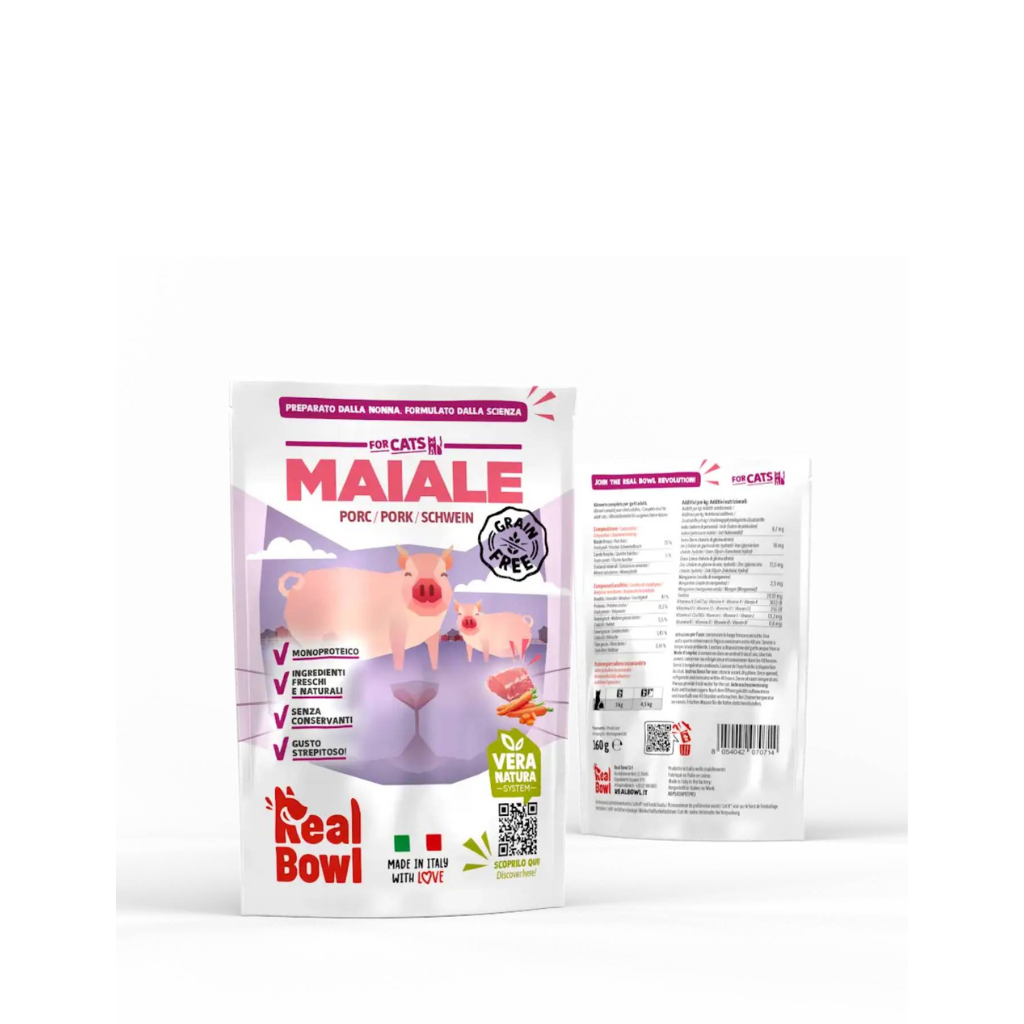 Real Bowl Busta Cat Maiale 160 g
