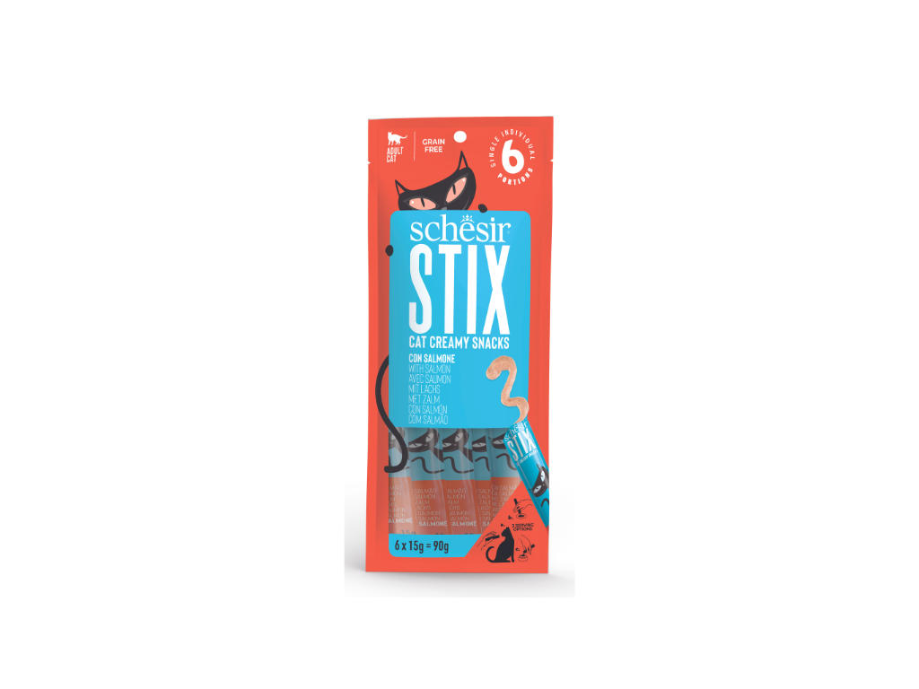 Stix Cat Cream Snack Salmone 6/15 g