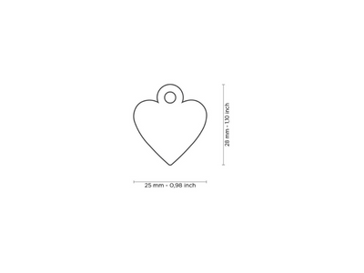 Medaglia Cuore S Ottone Dorato Basic