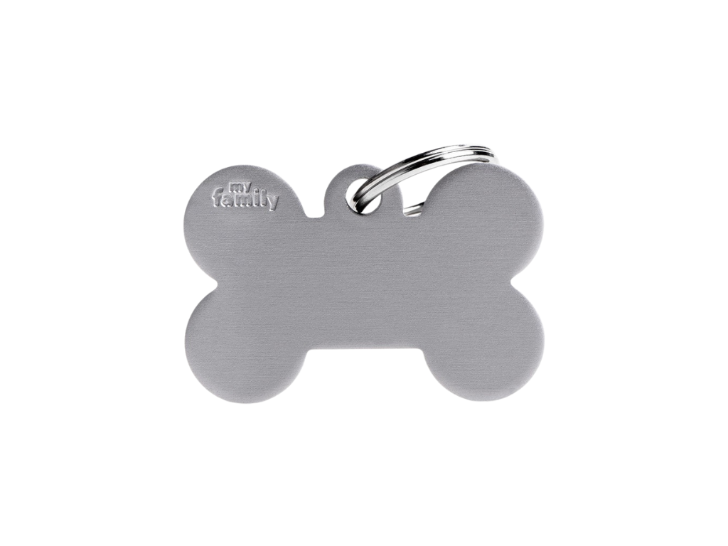 Medaglietta BIG Bone Aluminium Grigio