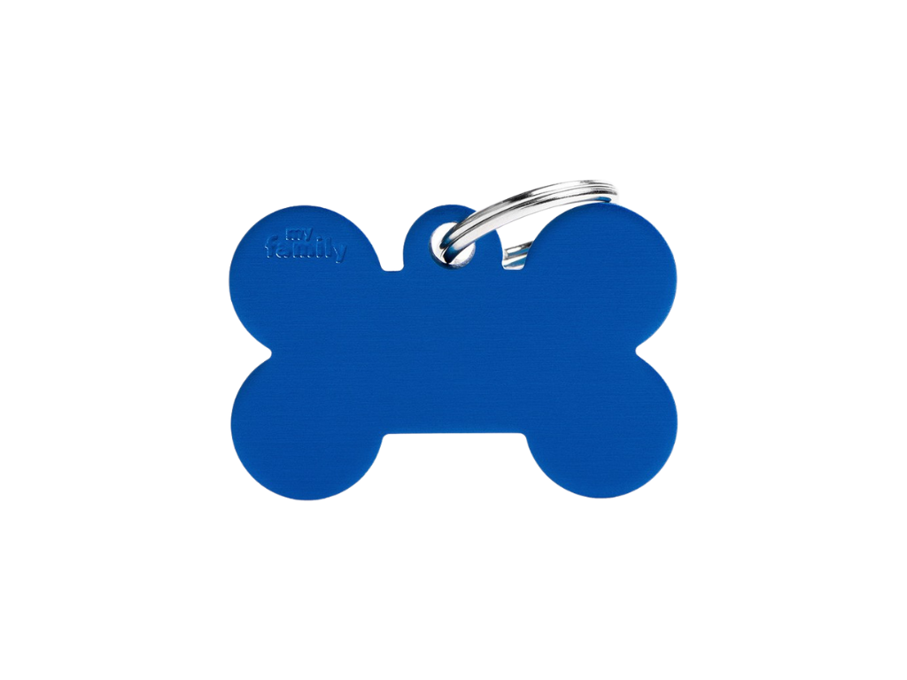 Medaglietta BIG Bone Aluminium Blu