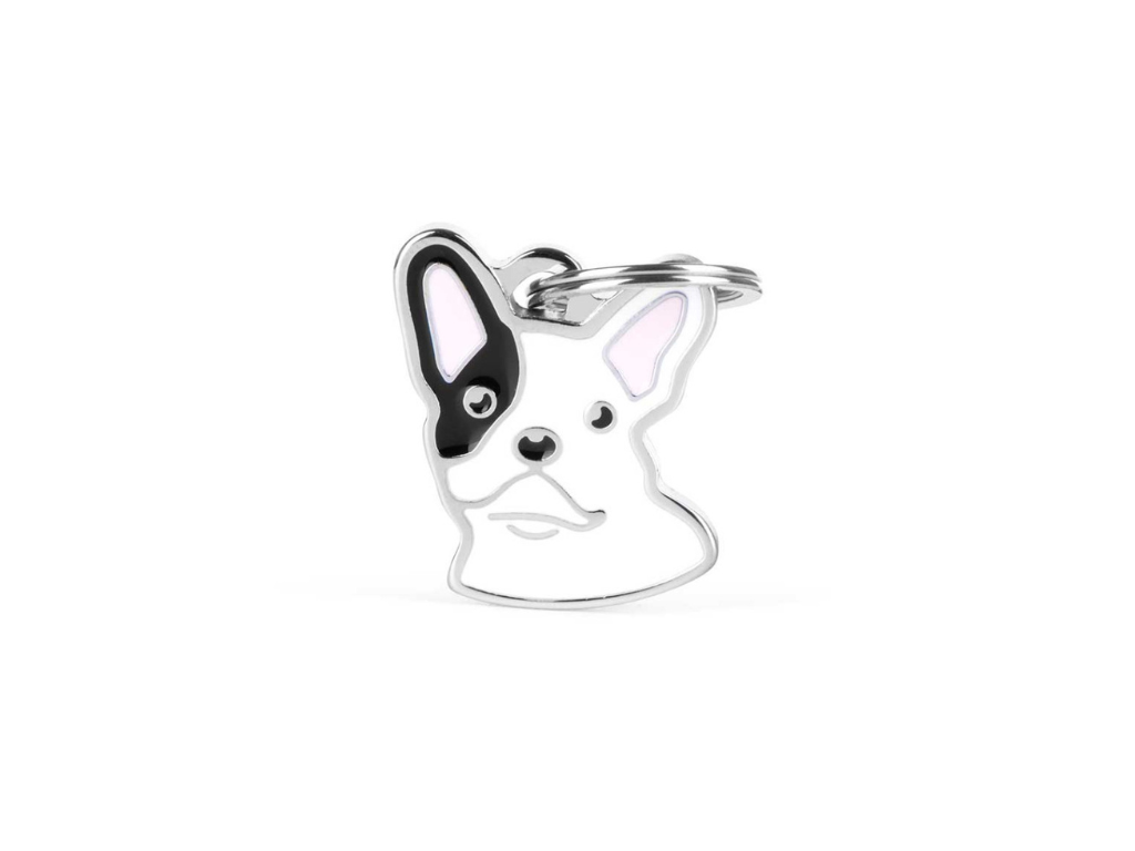 Medaglietta French Bulldog Bianco