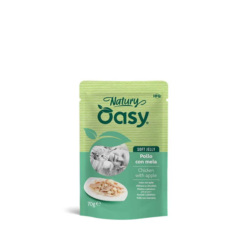Oasy Cat Soft Jelly - Pollo con Mela Busta 70 g