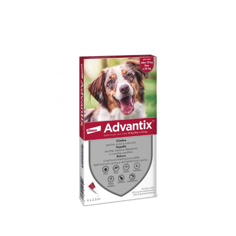 Advantix Spot-on 6 Fiale da 10 kg a 25 kg