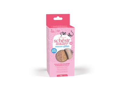 Schesir Baby Mousse e Fillets Pollo Salm 3 -55 g