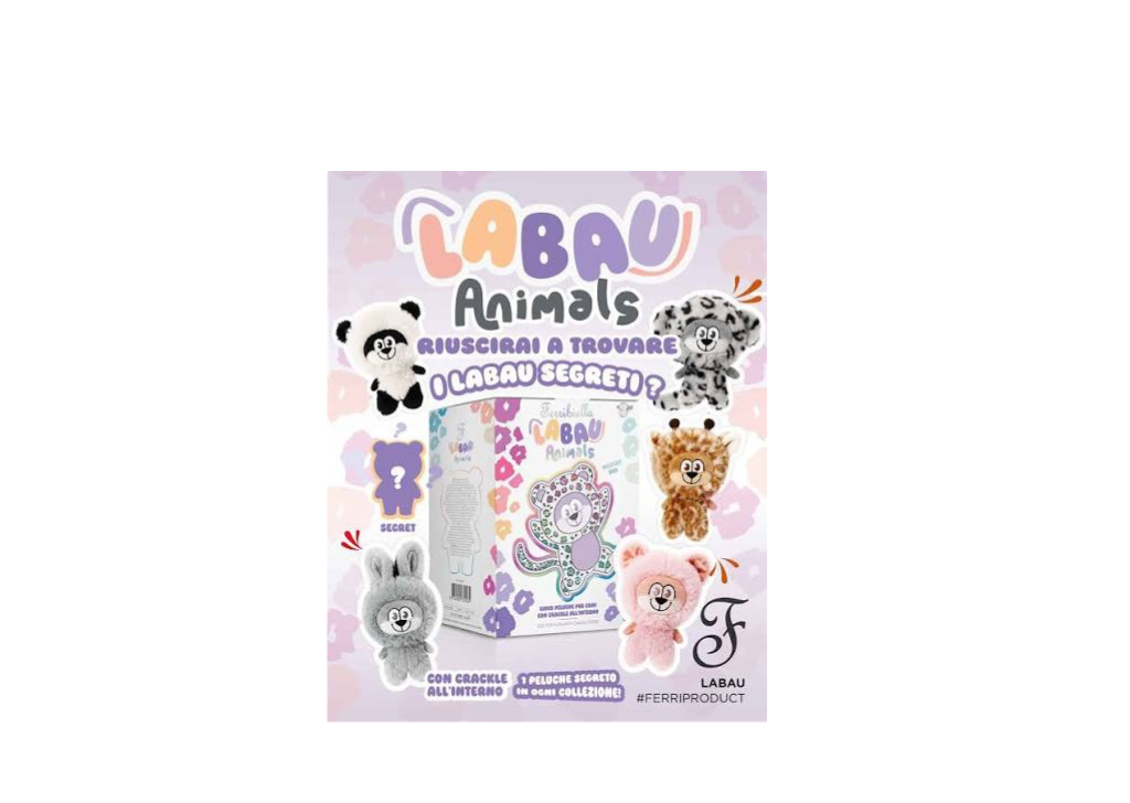 Ferribiella Mistery Box Labau Animals Peluche 15x10x7 cm