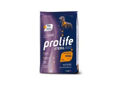 Prolife Dog Sterilized Sensitive Anatra e Riso Mini 7 kg