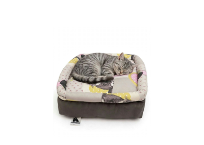 Alba Cuscino Pouf Quadrato Cats 50x50x18 cm