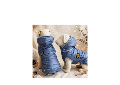Fashion Dog Cappotto Trapuntato con Fodera in Eco Pelliccia 27 Azzurro