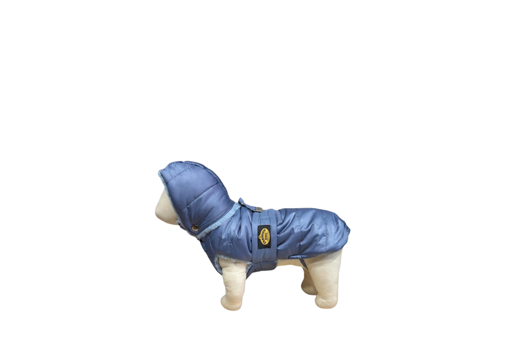Fashion Dog Cappotto Trapuntato con Fodera in Eco Pelliccia 30 Azzurro