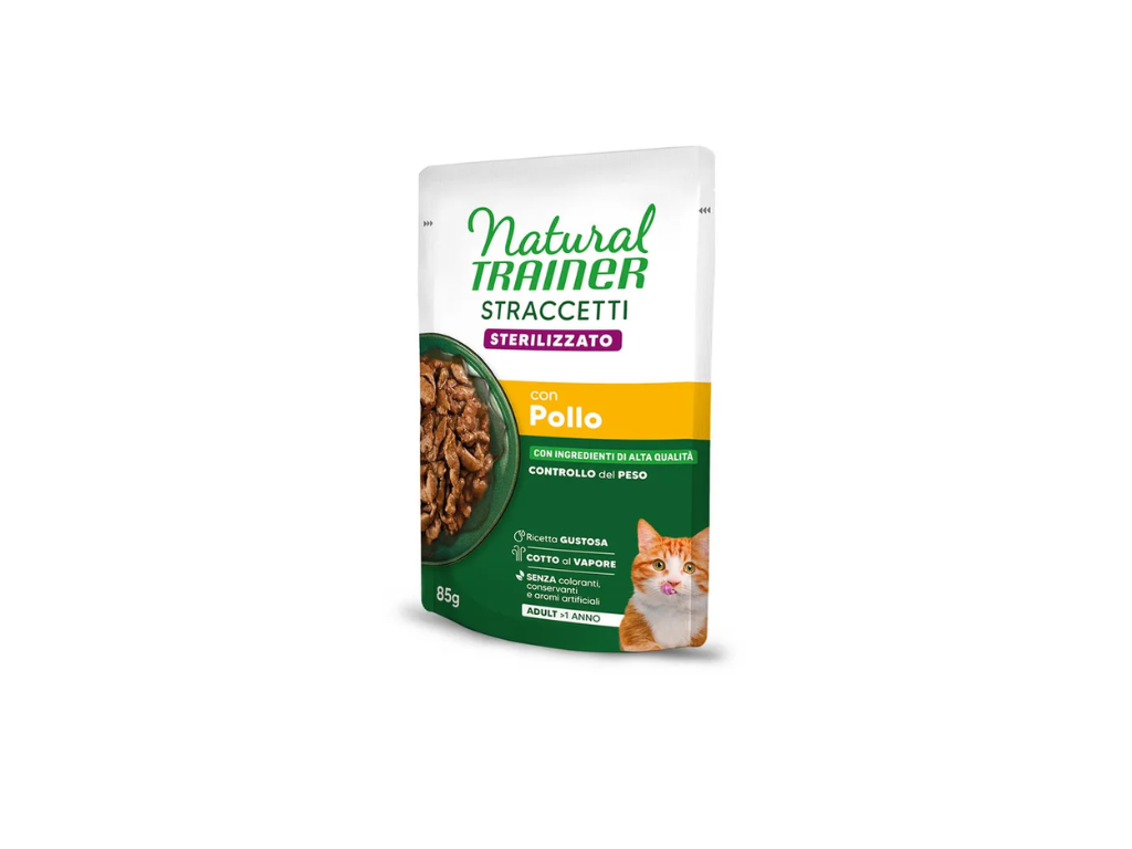 Natural Trainer Straccetti Sterilized Pollo 85 g