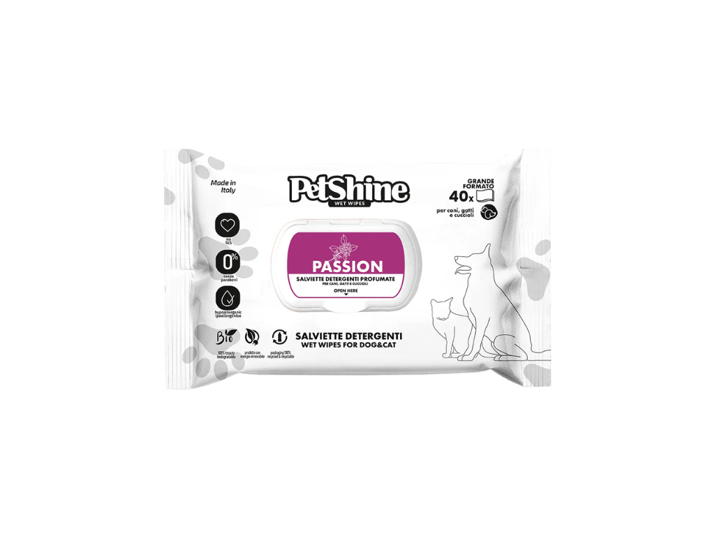 Petshine Passion Salviette 40 pz