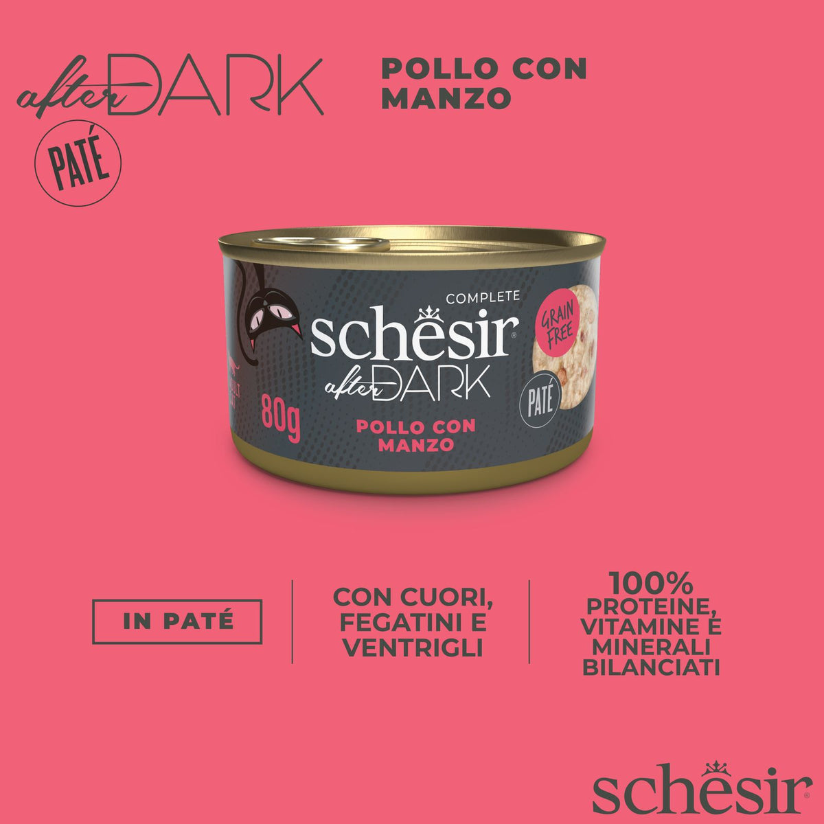 Schesir Pollo Manzo 80 g Filetti